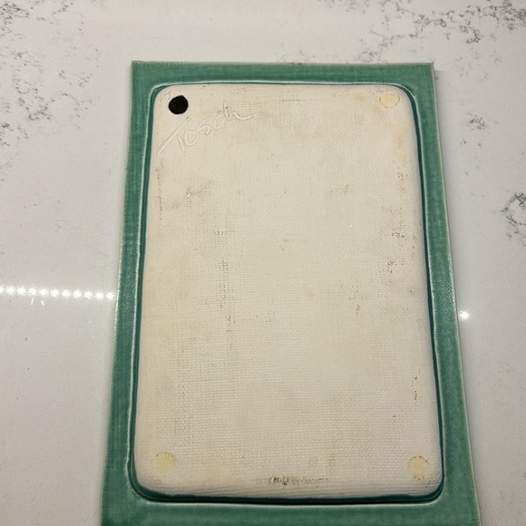 TOSCH Whitestone Studio Art Pottery Denim Blue Glazed Tray dragonfly - Picture 5 of 6